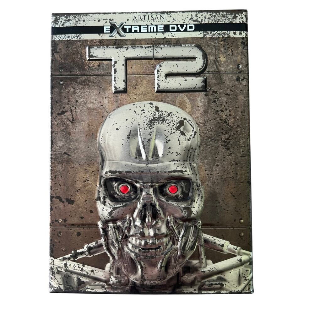 T2 Terminator Judgement Day Extreme DVD (2003, 2 disc set) Schwarzenegger Metal